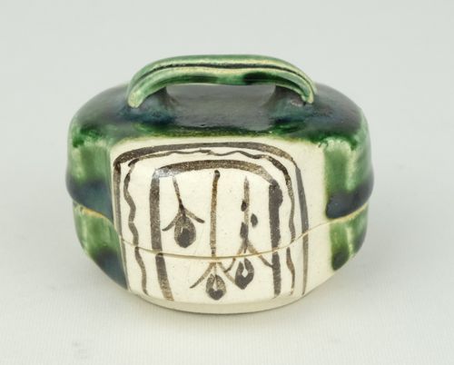 茶器　香合 茶道具織部香合加藤光右衛門| - Buyee日本代购服务| 在Tea