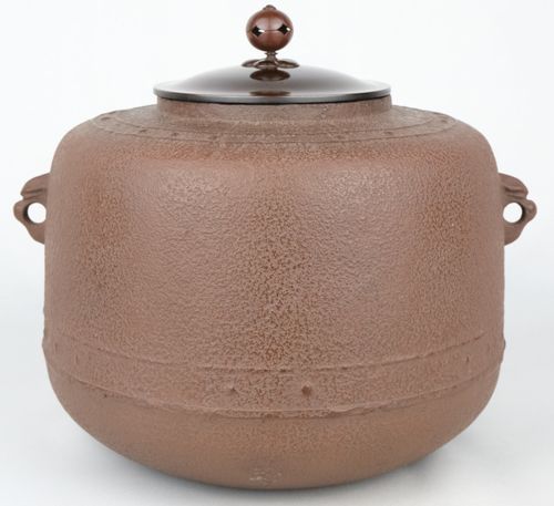 茶道具　釜師　角谷莎村作　万代屋釜　共箱   D  R4092C 茶道具 万代屋釜 角谷莎村 | Tea utensils Kuriyamaen - Buyee