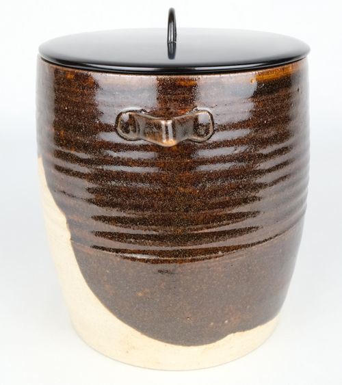 茶道具 古瀬戸写耳付水指 陽炎園(岩崎新定) | Tea utensils Kuriyamaen