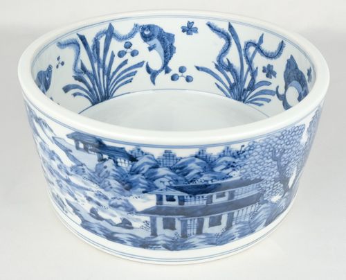 茶道具 染付山水平水指 西村徳泉 | - Buyee, Ein Japan Shopping
