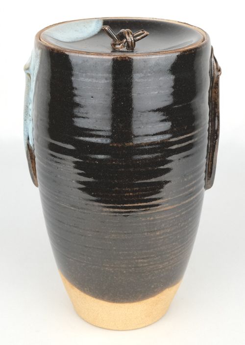 茶道具 耳付細水指 陽炎園(岩崎新定) | Tea utensils Kuriyamaen