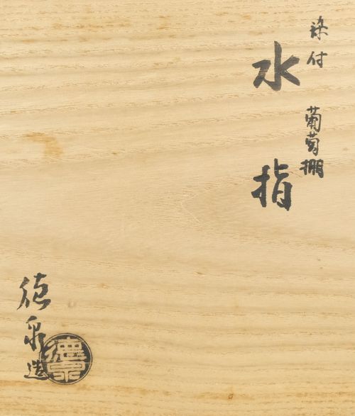 茶道具 染付葡萄棚水指 西村徳泉 | Tea utensils Kuriyamaen - Buyee