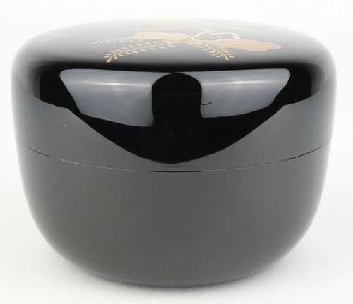 Amazon.co.jp: 茶道具 棗 大棗 嵯峨蒔絵 村田宗覚 直径7×高7cm