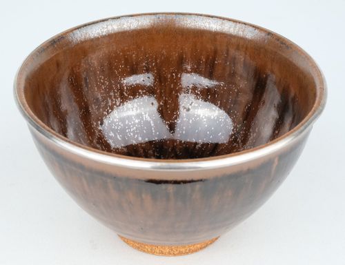 買い誠実 茶道具 瀬戸天目茶碗 加藤光右衛門 | Tea utensils Kuriyamaen 工芸品