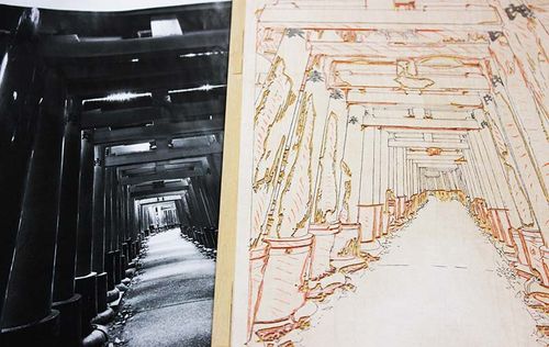 北村昇一木版画KS2 千本鳥居Shoichi Kitamura Woodcut | - Buyee日本