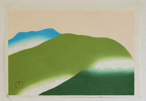 絵画 Girappy 縁側 ~ A veranda ~ 355mm×150mm acrylic, kent peper. 2003