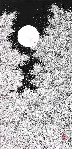 加藤晃秀 木版画 No18 おぼろ-Teruhide Katoー | UNSODO CO.,LTD