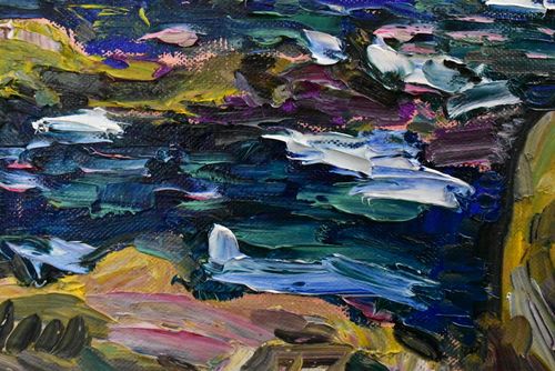 小林和作 「海景」油彩画 F8号 模写小林和作 - 絵画/タペストリ