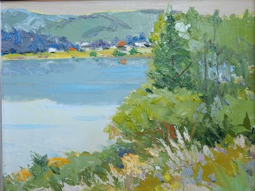 樽見盛衛 木崎湖の秋 風景画 油彩 F10号 信州が誇る風景画家 ペールトーンの魅力 Gallery Rose One Buyee An Online Proxy Shopping Service Shop At Gallery Rose One Bot Online