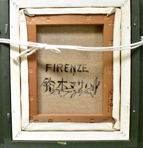 鈴木マサハル「FIRENZE」キャンヴァス油絵 鈴木マサハル「フィレンツェ」油彩SM