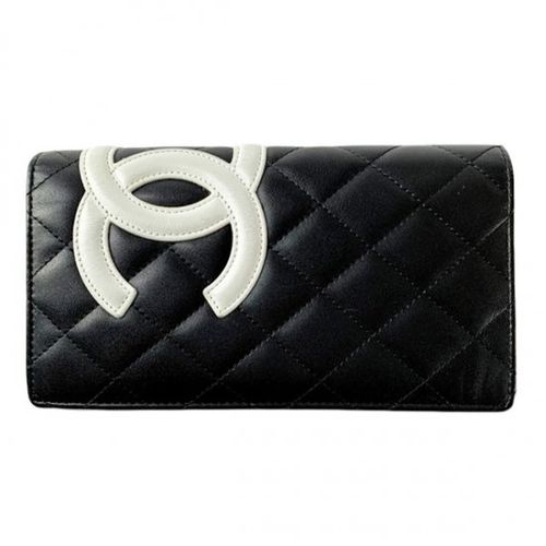 CHANEL<BR> シャネル カンボン ラムスキン 二つ折り長財布