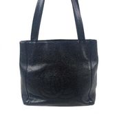 セリーヌ マカダム キャンバス レザー ハンドバッグ CELINE △△ セリーヌ マカダム柄 コーティングキャンバス