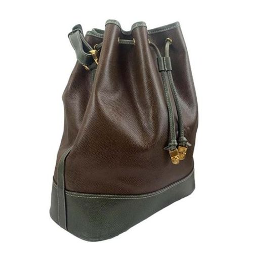 LOEWE<BR>ロエベ アナグラム レザー 巾着ショルダーバッグ