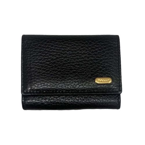 FENDI フェンディ ペカン がま口 二つ折り財布 ブラック ブラウン FENDI フェンディ ペカン FFロゴ PVC レザー がま口 財布 ブラック