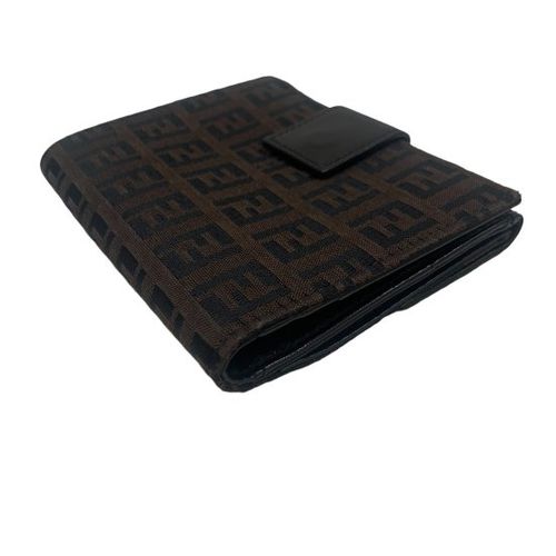 FENDI<BR>フェンディ ズッキーノ キャンバス/レザー 二つ折り