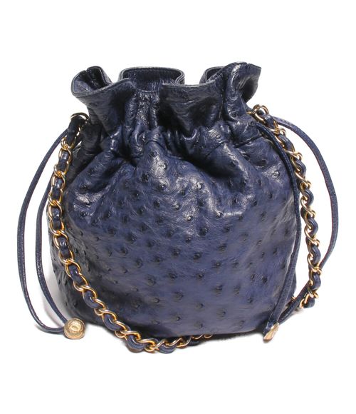 Chanel チェーンショルダーバッグ オーストリッチ オーストリッチ ココ