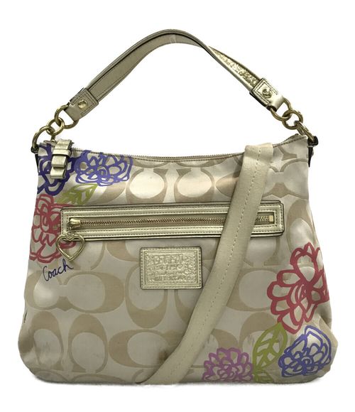 COACH 2way トートバッグ ショルダーバッグ 斜め掛け シグネチャー 