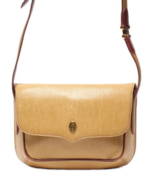 ①カルティエCartier マルチェロ レザー ハンドバッグ ブロンズ ゴールド Cartier レザーショルダーバッグ マルチェロ レディース | - Buyee日本