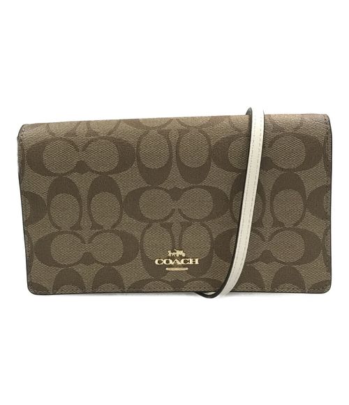 COACH ミニショルダーバッグ 斜め掛け シグネチャー 6844 レディース