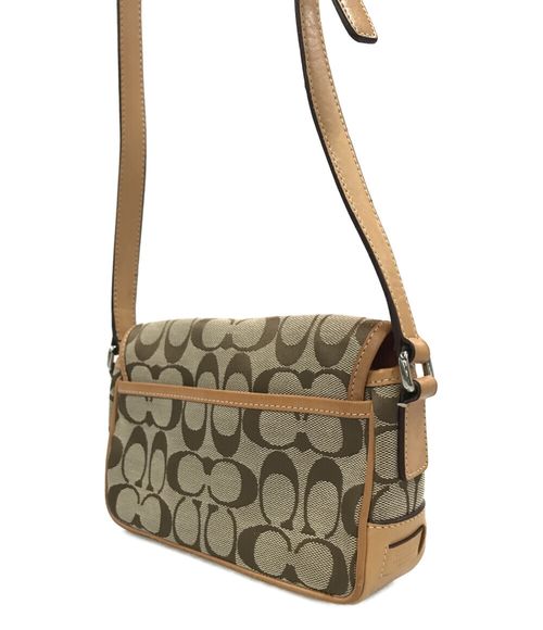 COACH コーチ シグネチャー ミニショルダーバッグ 6844 ベージュ COACH ミニショルダーバッグ 斜め掛け シグネチャー 6844 レディース