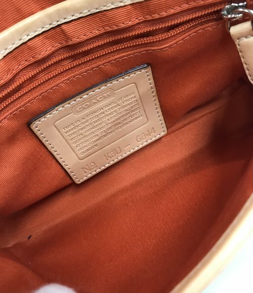 COACH コーチ シグネチャー ミニショルダーバッグ 6844 ベージュ COACH ミニショルダーバッグ 斜め掛け シグネチャー 6844 レディース