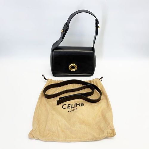 CELINE ショルダーバッグ ヴィンテージ サークルロゴ ミニ スクエア