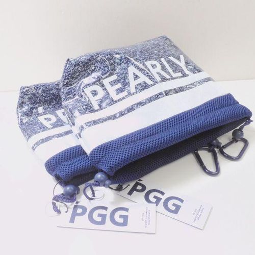 PEARLY GATES - 未使用 PEARLY GATES パーリーゲイツ 268-0984305 アイアン用ヘッドカバー 3点 ネイビー セット PGG ゴルフ スポーツ用品 兼用 HU347 未使用 パーリーゲイツ 268-0984305 アイアン用ヘッドカバー ネイビー