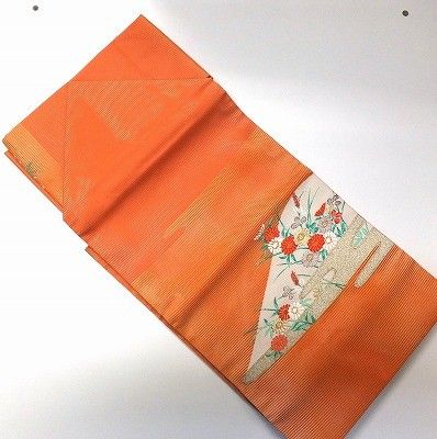 専用帯2494●高級 正絹 夏帯 名古屋仕立て 名古屋帯 成り物 風鈴 駒 蝶々 専用帯2494○高級 正絹 夏帯 名古屋仕立て 名古屋帯 成り物 風鈴 駒