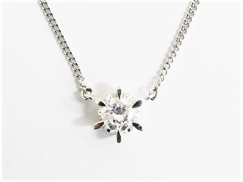 プラチナ ネックレス Pt850 ダイヤモンド 0.55ct 立て爪 ダイヤ 一粒 