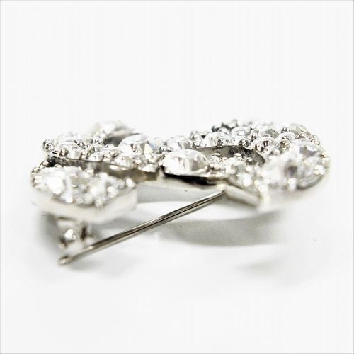 クリアストーン☆【CHANEL】ブローチ シャネル ブローチ ラインストーン ココマーク CHANEL A12 W