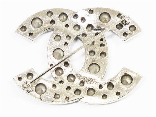 シャネル ブローチ ラインストーン ココマーク CHANEL A12 W