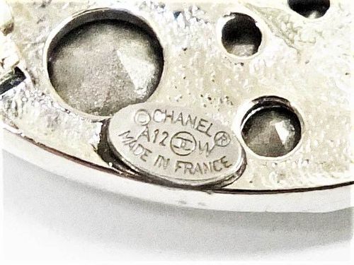 シャネル ブローチ ラインストーン ココマーク CHANEL A12 W