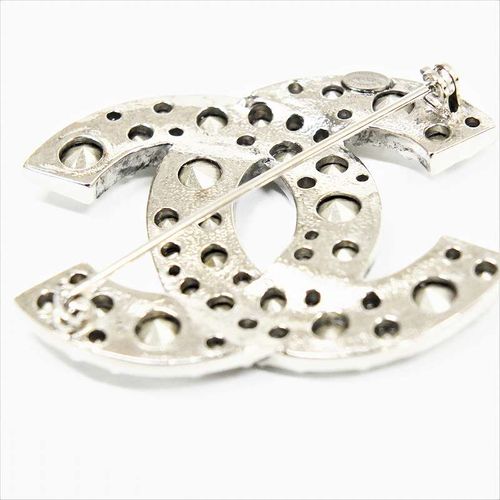 シャネル ブローチ ラインストーン ココマーク CHANEL A12 W