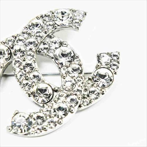 シャネル ブローチ ラインストーン ココマーク CHANEL A12 W