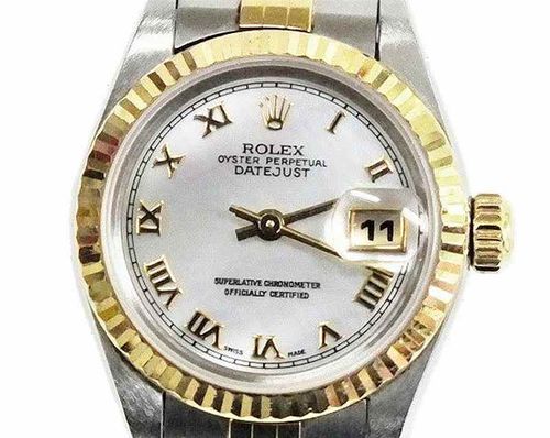 ロレックス デイトジャスト 69173 ROLEX シェル文字盤 W番 時計 ...