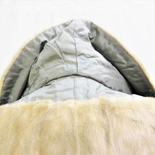 ミンク ケープ 毛皮 FUR LABELAUTHORITY 貂皮 mink ホワイト クリーム