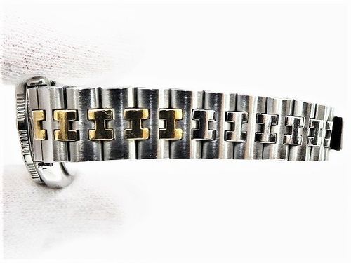 エルメス　キャプテンニモ　純正バンド　Hロゴ　腕時計　純正パーツ　コンビ HERMES エルメス キャプテン ニモ 時計 デイト クオーツ レディース