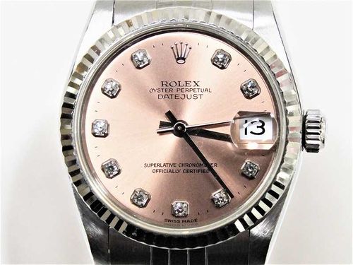 ROLEX ロレックス デイトジャスト 68274 ボーイズ 10P ピンク S番 WG ...