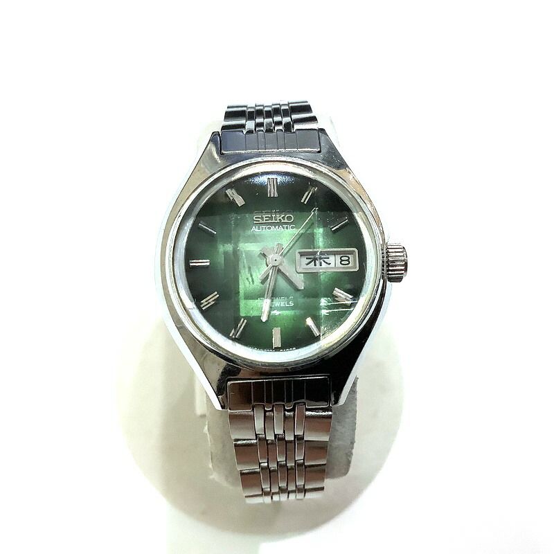 セイコー（SEIKO）AUTOMATIC オートマ17石 レディース腕時計 自動巻き時計 2206-0300 緑文字盤【中古】KB-5836 | -  Buyee