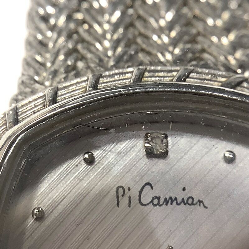 ピカミアン（Pi Camian）レディースクオーツ時計 L-77101 シルバー色編みバンド 【中古】KB-5871 | - Buyee