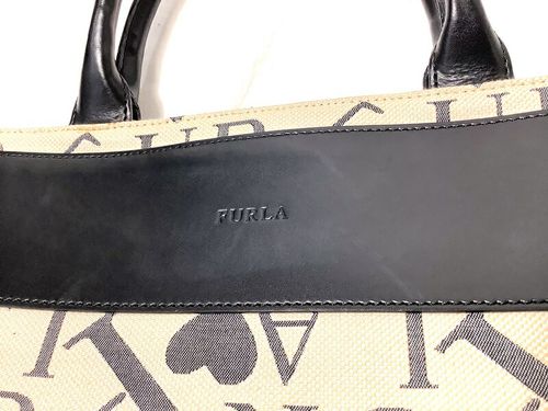 フルラ（FURLA）ロゴ キャンバス トートバッグ ベージュ レディース 