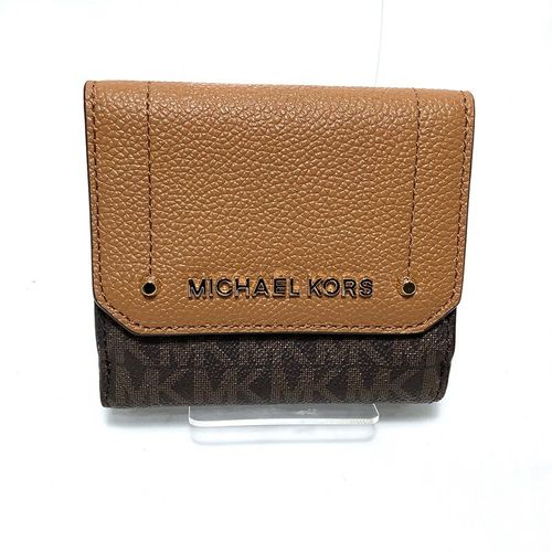 美品】マイケルコース（MICHAEL KORS)PVC2つ折りWホック財布 