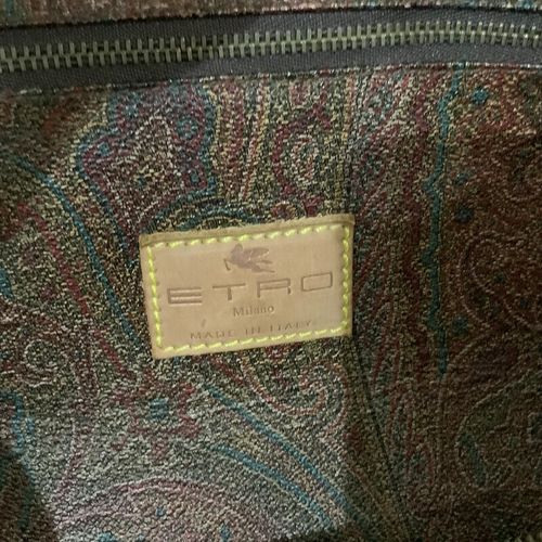 エトロ ETRO ペイズリー柄 ミニボストンバッグ PVCレザー