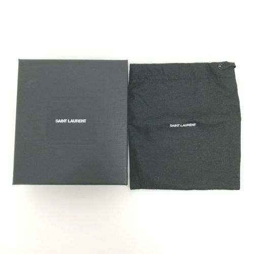 サンローラン 名刺入れ ビジネスカードホルダー レザー ブラック ロゴ 