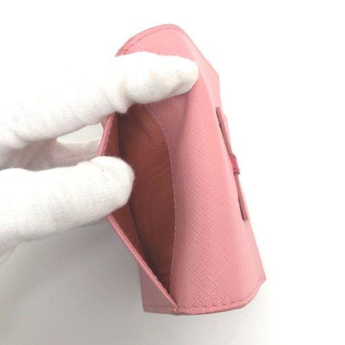 大特価！プラダ カードケース ロゴ金具 リボンモチーフ 名刺入れ