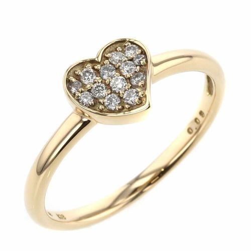 大特価！スタージュエリー リング 指輪 ハートモチーフ D0.08ct K18 