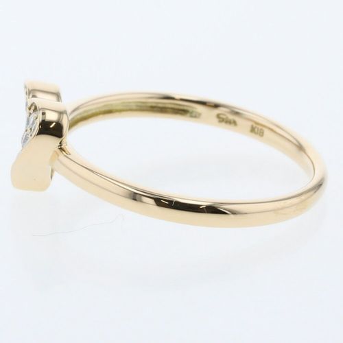 大特価！スタージュエリー リング 指輪 ハートモチーフ D0.08ct K18 