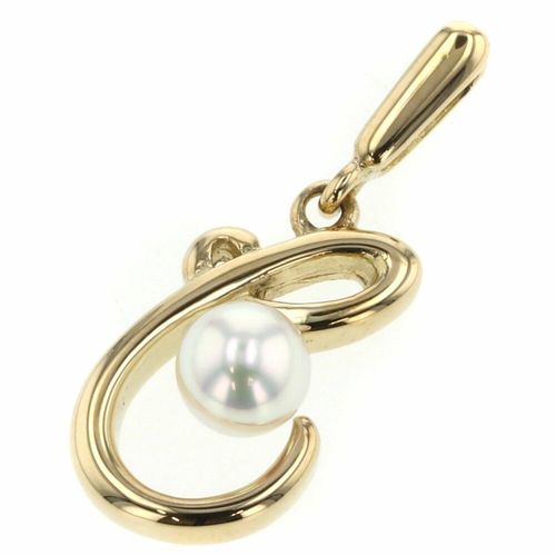 大特価！ミキモト ペンダントトップ イニシャル パール 1P 約3.5mm 
