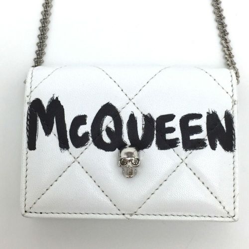 大特価！アレキサンダーマックイーン カードケース スカル ロゴ ロングチェーン コインケース レザー ホワイト レディース Alexander  McQueen 【中古】 K20429382 【PD3】 | KURAYA - Buyee, an Online Proxy Shopping  Service | Shop at KURAYA