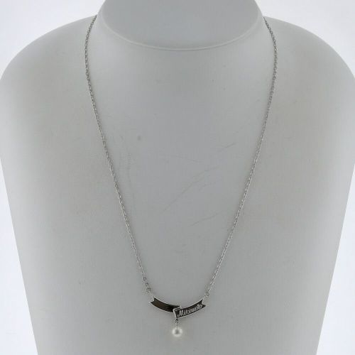 ミキモト ネックレス パール 1P 約5.5mm リボン パール □S刻印 ミキモト ネックレス パール 1P 約5.5mm リボン パール □S刻印